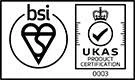 BSI Kitemark, UKAS certified