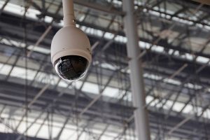 A picture of a CCTV camera in a building