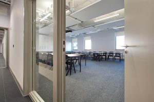 inside classroom of new building